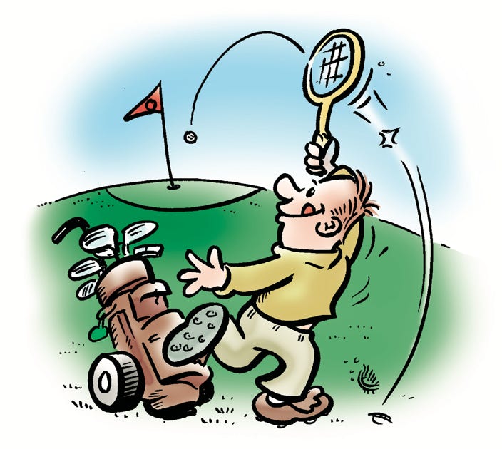 tennis golfer illustration